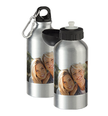 Photo aluminum water bottle