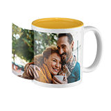Photo mug with coloured inside